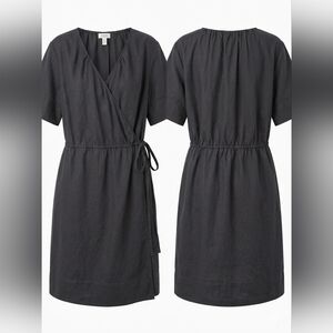COS Black Short Sleeve Wrap Tie Dress